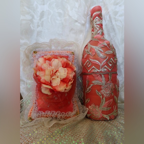 Hand Crafted Glass Bottle&Pillow Set Summer Dreaming In All Seasons - Picture 10 of 10